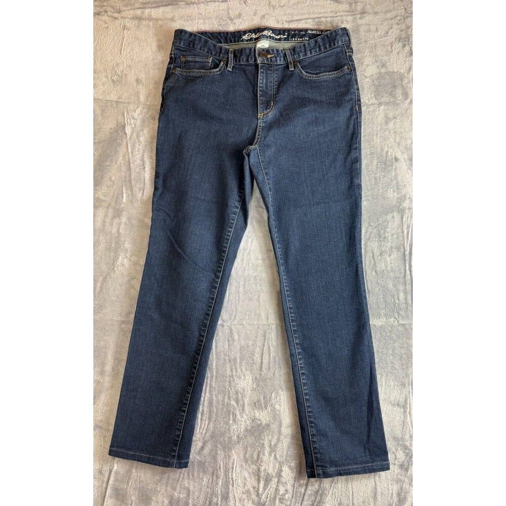 Eddie Bauer Slightly Curvy Straight Jeans Womens Size 10 Short Inseam 27"